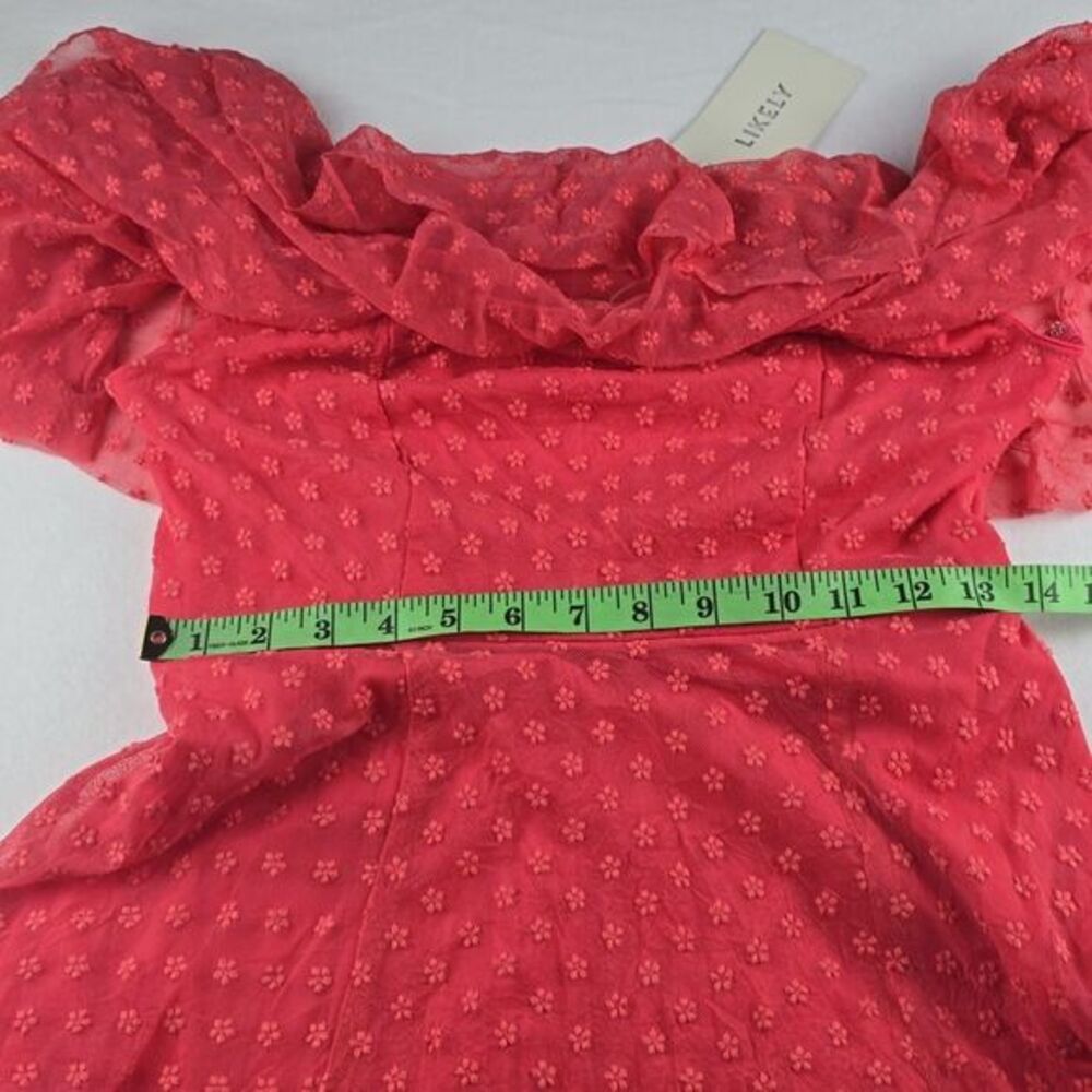 Likely NWT Blaine Ruffle Gown maxi dress in Pink Coral Women's Size 8 - Picture 8 of 8